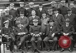 Image of Civilian businessmen and officials pose with Naval officers aboard ship Virginia United States USA, 1925, second 29 stock footage video 65675060899