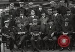 Image of Civilian businessmen and officials pose with Naval officers aboard ship Virginia United States USA, 1925, second 30 stock footage video 65675060899