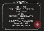 Image of British Navy officers visit US Naval Academy Annapolis Maryland USA, 1918, second 10 stock footage video 65675060987