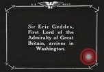Image of British Navy officers visit US Naval Academy Annapolis Maryland USA, 1918, second 21 stock footage video 65675060987