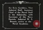 Image of British Navy officers visit US Naval Academy Annapolis Maryland USA, 1918, second 39 stock footage video 65675060987