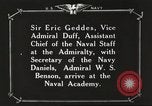 Image of British Navy officers visit US Naval Academy Annapolis Maryland USA, 1918, second 41 stock footage video 65675060987