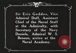 Image of British Navy officers visit US Naval Academy Annapolis Maryland USA, 1918, second 44 stock footage video 65675060987