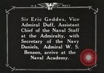 Image of British Navy officers visit US Naval Academy Annapolis Maryland USA, 1918, second 47 stock footage video 65675060987