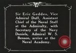 Image of British Navy officers visit US Naval Academy Annapolis Maryland USA, 1918, second 53 stock footage video 65675060987