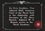 Image of British Navy officers visit US Naval Academy Annapolis Maryland USA, 1918, second 54 stock footage video 65675060987