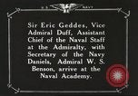 Image of British Navy officers visit US Naval Academy Annapolis Maryland USA, 1918, second 55 stock footage video 65675060987