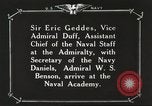 Image of British Navy officers visit US Naval Academy Annapolis Maryland USA, 1918, second 58 stock footage video 65675060987