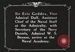 Image of British Navy officers visit US Naval Academy Annapolis Maryland USA, 1918, second 59 stock footage video 65675060987