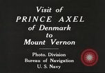 Image of Prince Axel of Denmark visits Washington DC Alexandria Virginia USA, 1918, second 7 stock footage video 65675060991