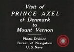 Image of Prince Axel of Denmark visits Washington DC Alexandria Virginia USA, 1918, second 8 stock footage video 65675060991