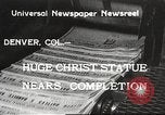 Image of huge statue of Christ Denver Colorado USA, 1934, second 1 stock footage video 65675061010
