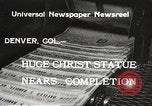 Image of huge statue of Christ Denver Colorado USA, 1934, second 4 stock footage video 65675061010