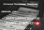 Image of huge statue of Christ Denver Colorado USA, 1934, second 7 stock footage video 65675061010