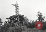 Image of huge statue of Christ Denver Colorado USA, 1934, second 48 stock footage video 65675061010