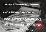 Image of Dog water skiing California United States USA, 1934, second 8 stock footage video 65675061011