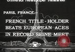 Image of swimmer Jean Taris Paris France, 1934, second 9 stock footage video 65675061014