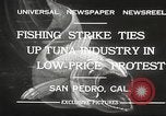 Standbild Fischer San Pedro California USA, 1932, aus Sekunde 6 historischem Filmmaterial Videoclip 65675061021
