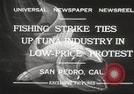 Standbild Fischer San Pedro California USA, 1932, aus Sekunde 10 historischem Filmmaterial Videoclip 65675061021