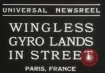 Image avion gyro aptères Paris France, 1934, de la seconde 7 séquences d'archives historiques vidéo 65675061026