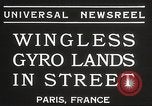 Image avion gyro aptères Paris France, 1934, de la seconde 8 séquences d'archives historiques vidéo 65675061026