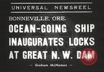 Standbild Frachter Charles L Wheeler Bonneville Oregon USA, 1938, aus Sekunde 3 historischem Filmmaterial Videoclip 65675061115