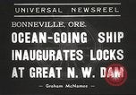 Standbild Frachter Charles L Wheeler Bonneville Oregon USA, 1938, aus Sekunde 7 historischem Filmmaterial Videoclip 65675061115