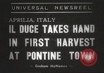 Image of Benito Mussolini Aprilia Italy, 1938, second 3 stock footage video 65675061117