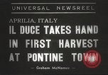 Image of Benito Mussolini Aprilia Italy, 1938, second 4 stock footage video 65675061117