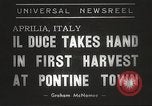 Image of Benito Mussolini Aprilia Italy, 1938, second 7 stock footage video 65675061117
