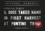 Image of Benito Mussolini Aprilia Italy, 1938, second 8 stock footage video 65675061117