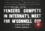 Image escrimeurs Montréal Québec Canada, 1938, de la seconde 1 séquences d'archives historiques vidéo 65675061119