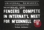 Image escrimeurs Montréal Québec Canada, 1938, de la seconde 3 séquences d'archives historiques vidéo 65675061119