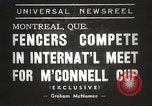 Image escrimeurs Montréal Québec Canada, 1938, de la seconde 4 séquences d'archives historiques vidéo 65675061119