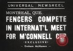 Image escrimeurs Montréal Québec Canada, 1938, de la seconde 6 séquences d'archives historiques vidéo 65675061119