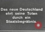 Image État nazi Funérailles Berlin Allemagne, 1933, de la seconde 1 séquences d'archives historiques vidéo 65675061177