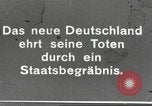 Image État nazi Funérailles Berlin Allemagne, 1933, de la seconde 3 séquences d'archives historiques vidéo 65675061177