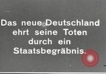 Image État nazi Funérailles Berlin Allemagne, 1933, de la seconde 4 séquences d'archives historiques vidéo 65675061177