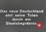 Image État nazi Funérailles Berlin Allemagne, 1933, de la seconde 5 séquences d'archives historiques vidéo 65675061177