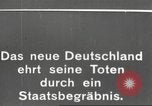 Image État nazi Funérailles Berlin Allemagne, 1933, de la seconde 7 séquences d'archives historiques vidéo 65675061177