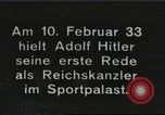 Image le premier discours d'Adolf Hitler que Reich chancelier Berlin Allemagne, 1933, de la seconde 1 séquences d'archives historiques vidéo 65675061178