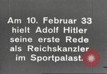 Image le premier discours d'Adolf Hitler que Reich chancelier Berlin Allemagne, 1933, de la seconde 3 séquences d'archives historiques vidéo 65675061178