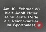 Image le premier discours d'Adolf Hitler que Reich chancelier Berlin Allemagne, 1933, de la seconde 4 séquences d'archives historiques vidéo 65675061178