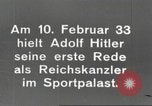 Image le premier discours d'Adolf Hitler que Reich chancelier Berlin Allemagne, 1933, de la seconde 7 séquences d'archives historiques vidéo 65675061178
