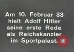 Image le premier discours d'Adolf Hitler que Reich chancelier Berlin Allemagne, 1933, de la seconde 10 séquences d'archives historiques vidéo 65675061178