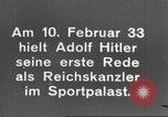 Image le premier discours d'Adolf Hitler que Reich chancelier Berlin Allemagne, 1933, de la seconde 11 séquences d'archives historiques vidéo 65675061178