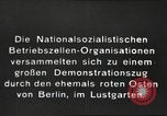 Image of National Socialist Factory Cell Organization gathering in Berlin Berlin Germany, 1933, second 3 stock footage video 65675061179