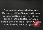 Image of National Socialist Factory Cell Organization gathering in Berlin Berlin Germany, 1933, second 4 stock footage video 65675061179