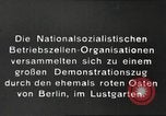 Image of National Socialist Factory Cell Organization gathering in Berlin Berlin Germany, 1933, second 7 stock footage video 65675061179