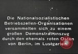 Image of National Socialist Factory Cell Organization gathering in Berlin Berlin Germany, 1933, second 8 stock footage video 65675061179